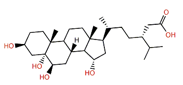 (24R)-3b,5,6b,15a-Tetrahydroxy-5a-stigmastan-29-oic acid